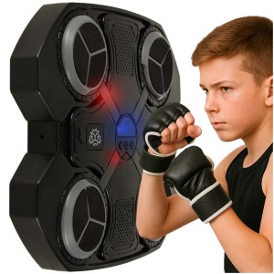 Tarcza bokserska treningowa na ścianę trenażer muzyka Bluetooth LED USB