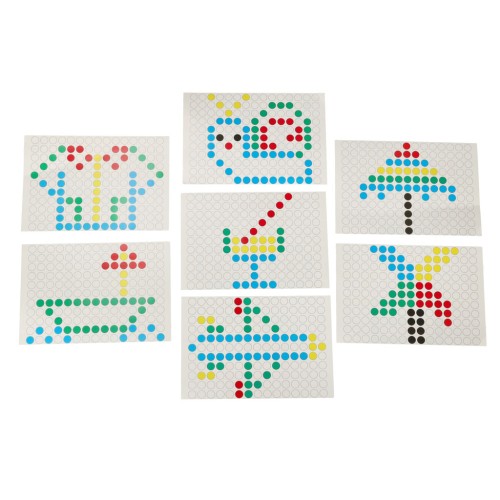 tablica-magnetyczna-montessori-mozaika-kolorowe-kropki-zolta-26-x-26-cm-153894