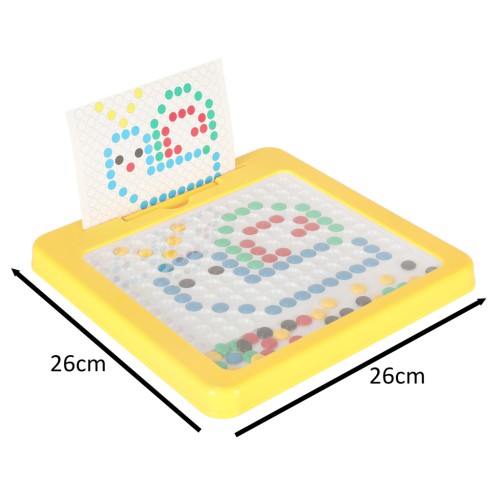 tablica-magnetyczna-montessori-mozaika-kolorowe-kropki-zolta-26-x-26-cm-153890