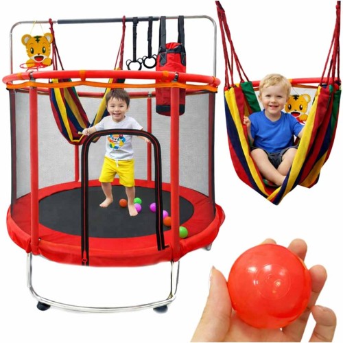 trampolina-dla-dzieci-ogrodowa-siatka-pilki-koszykowka-155cm-czerwona-182691