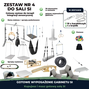 Zestaw nr 4 do sali Integracji Sensorycznej kolor szary 