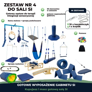 Zestaw nr 4 do sali Integracji Sensorycznej kolor granatowy