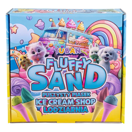 simedica.pl FLUFFY SAND LODZIARNIA, zestaw puszystych piasków z akcesoriami, zapach guma balonowa.jpg