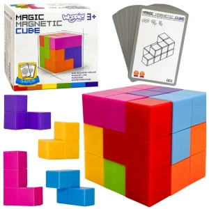 WOOPIE Układanka-kostka Tetris z zestawem kart