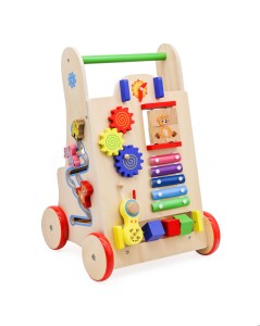 Pchacz dla dziecka chodzik drewniany kostka edukacyjna 6w1